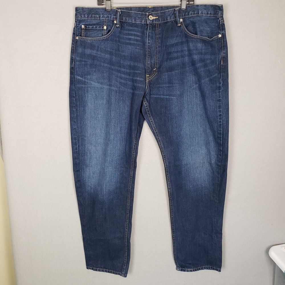 Levi's 559 Relaxed Straight Fit Jeans 100% Cotton Dark Wash Denim Size 42x32